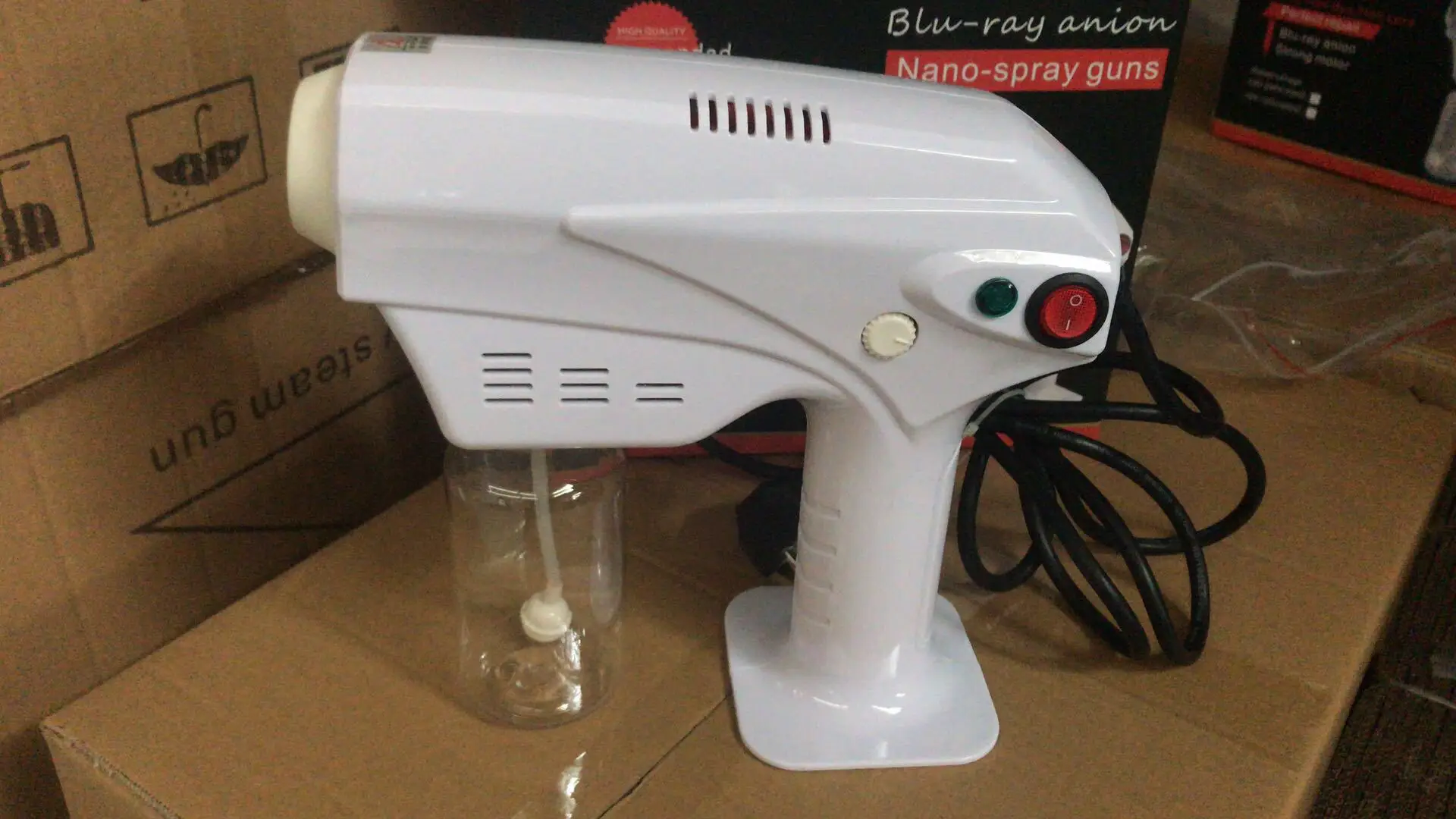 1200w Uv White Appearance Sprayer Gun With Blue Light Portable Smoke