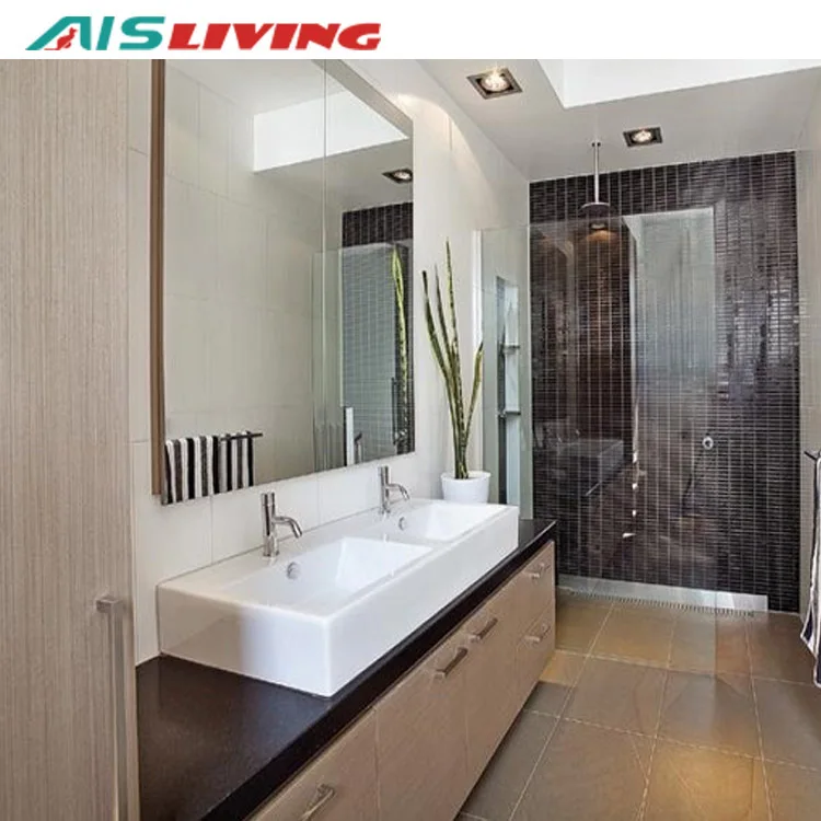 Guangdong China Contemporary Pvc Vinyl Wrap Bathroom Vanity