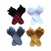 Baby Girl Christmas Socks Girls Cotton Solid Colour Socks Newest Fashion Children Ruffle Winter Socks