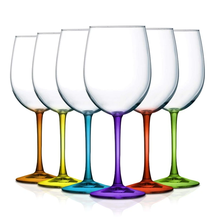 SET 6 WINE GLASS W/ GOLDEN RIM 9 OZ. SENSA - CFV0075-CGD-S6