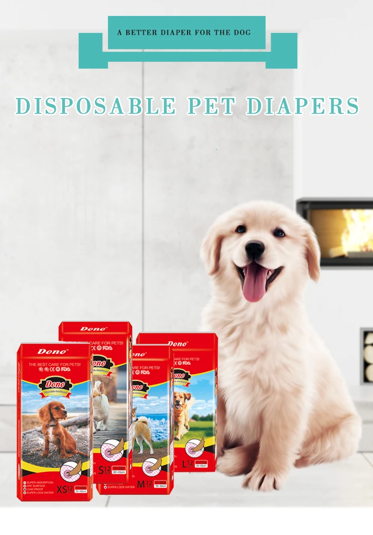 Dono Female Dog Diapers M Size Disposable Female Diapers With