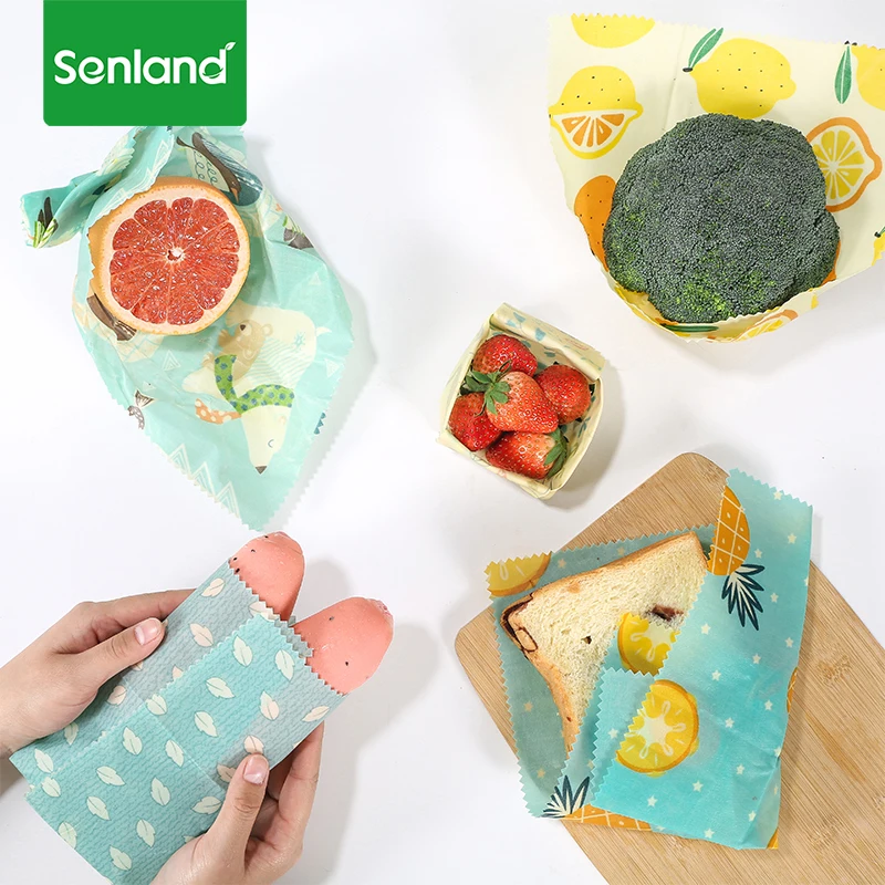 
wholesale certified organic reusable storage beeswax food wrap for keeping fresh 