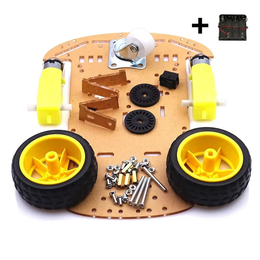 
Speed Encoder 2WD Motor educational Smart Robot tracing Car Chassis Kit with Battery Box 