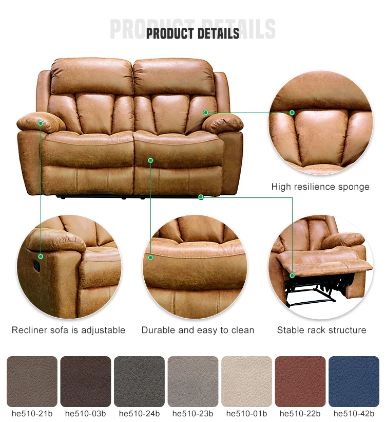Wholesale luxury Reclin Sofa Modern Live Room Recliner Chair Genuine Leather Recliner Sofa Set