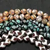 Tibetan Agate football natural stone beads Agate cut loose beads diy jewelry accessories