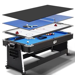 2022 New arrival billiards pool table 4 in 1 pool table air hockey sprin billiard pingpong table