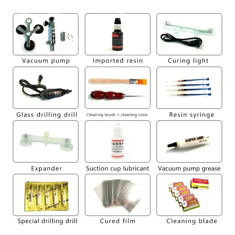 Windshield Auto Tool Scratch Cracks Removal Tools Broken Cracked Windscreen Crack Glass Repair Kit