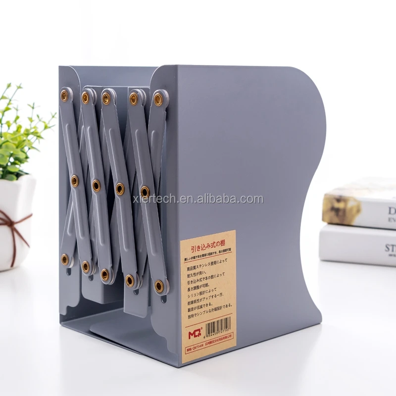 Expandable Bookcase Desktop Bookend Stand Holder Adjustable Book Rack