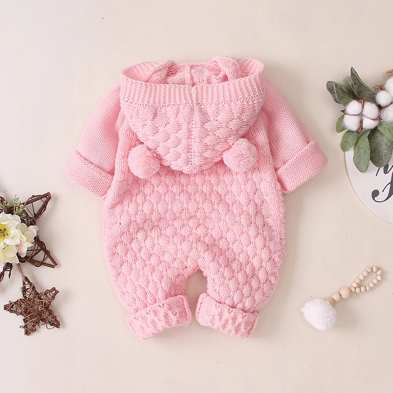 Baby Rompers Knitted Long Sleeve Knit Newborn Bebes Boys Girls Warm ...