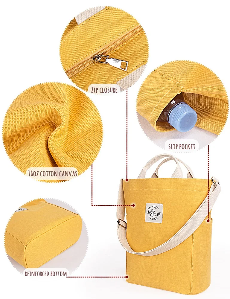 Canvas  cross body bag book 