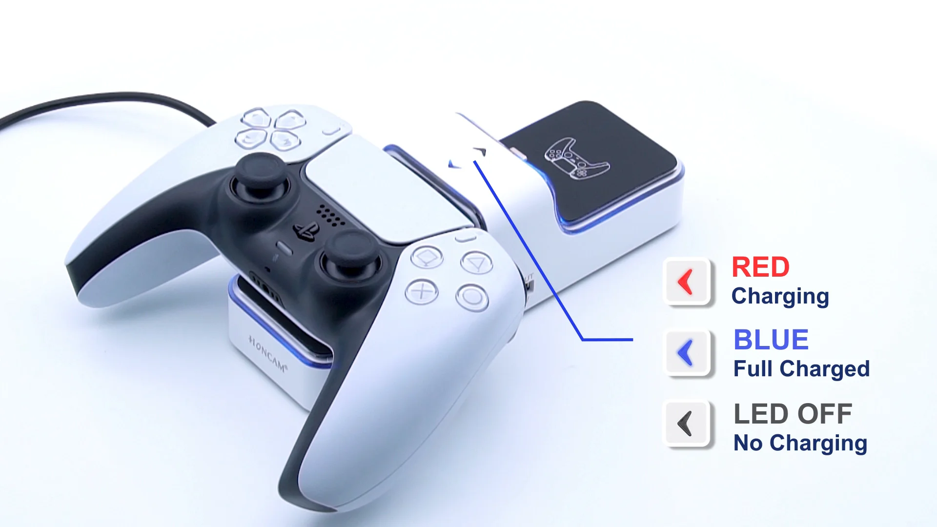 for PS5 Controller LED Fast Charging Dock Dual Charging Stand for PS5