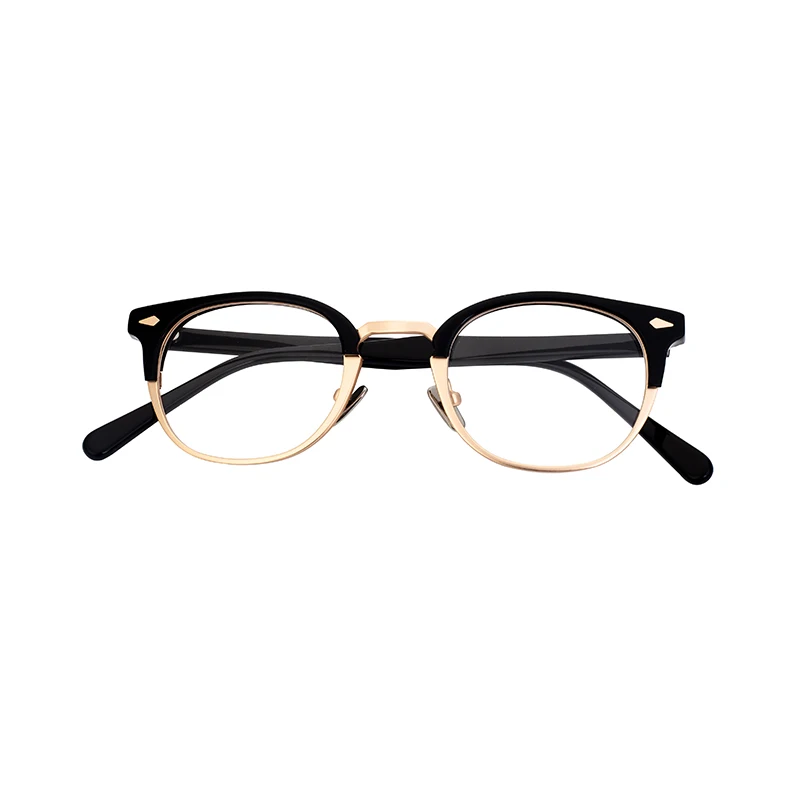 High Quality Blue Light Blocking Optical Glasses Acetate And Metal Eyeglasses Frame