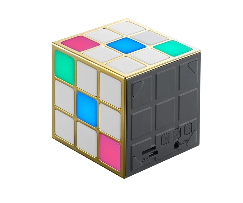 Portable Magic LED Flash Cube Wireless Bluetooth Speaker Built in mic and hand free phone function NSP 8117 - ANKUX.COM