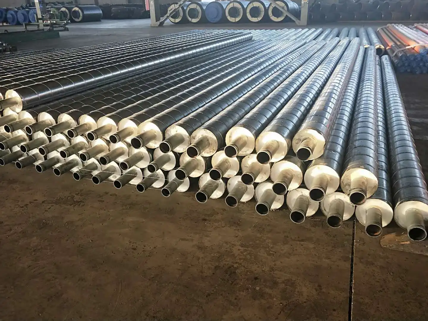 Galvanized Outer Jacket Pu Foamed Pre Insulated Pipe For Air
