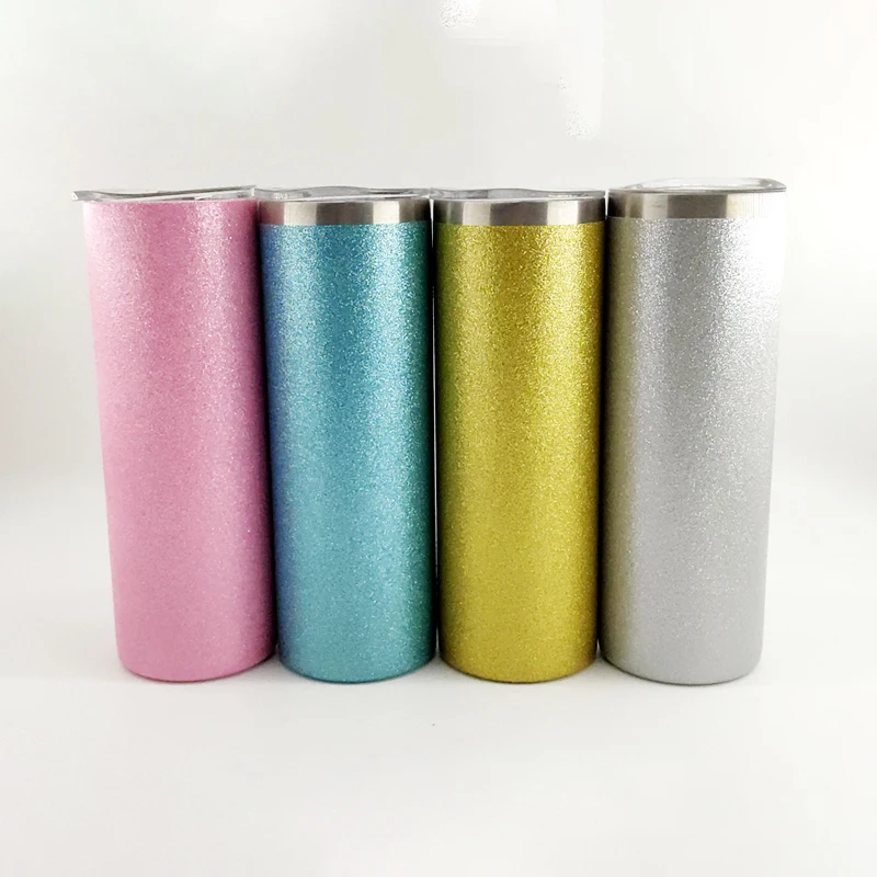 Free Shipping Cost 20oz Sublimation Glitter Tumbler Stainless Steel