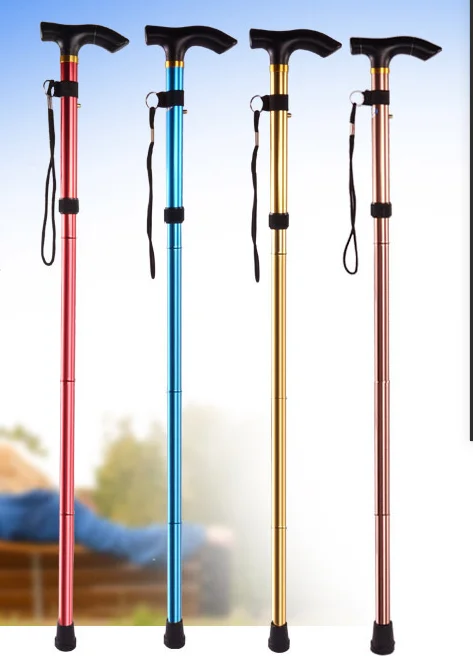 Custom Aluminum Foldable Walking Stick Telescopic Collapsible Cane old man Walking Stick manufacture