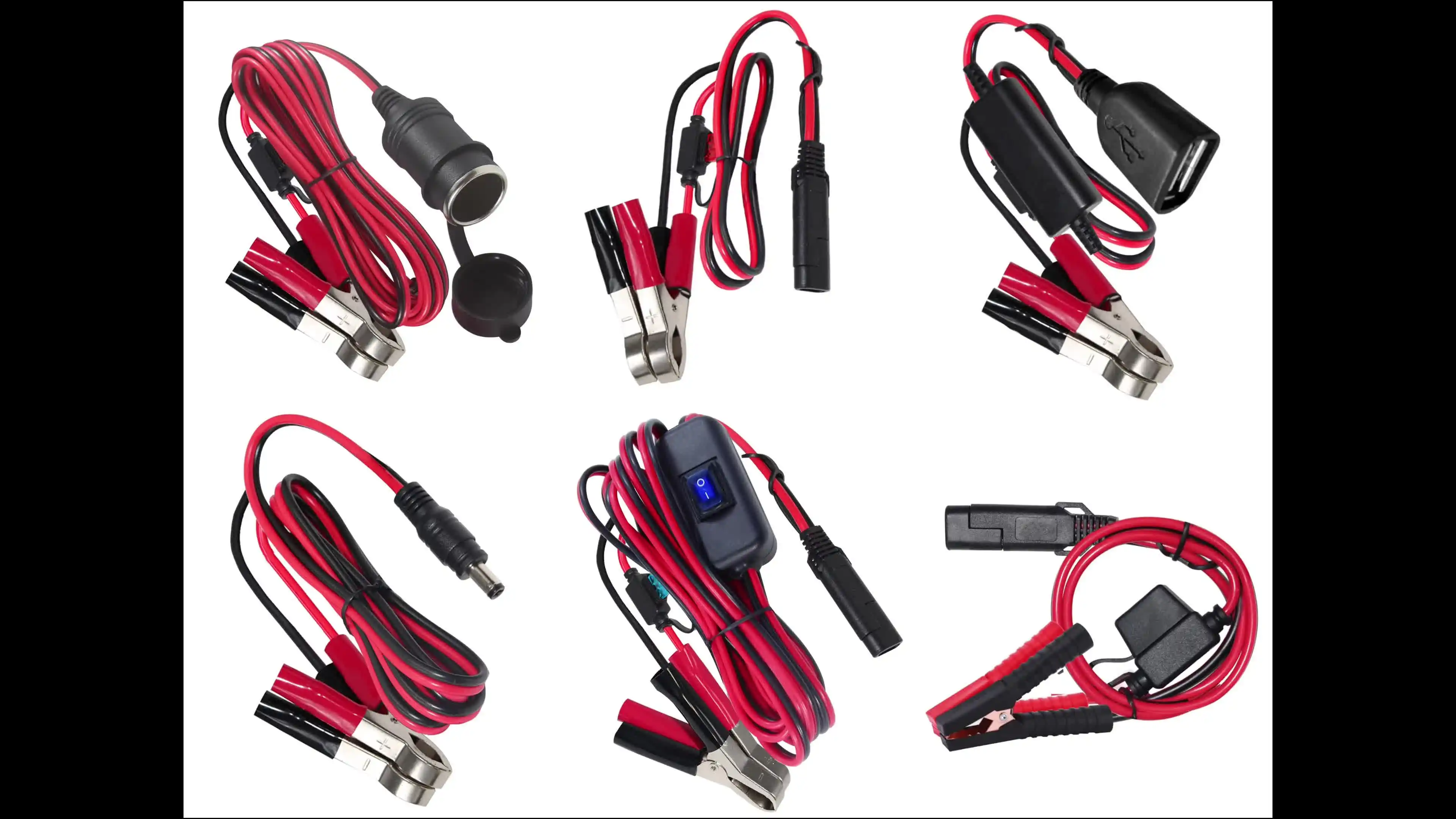 CTRICALVER 2pcs 12V/24V Cigarette Lighter Socket with Alligator Clip