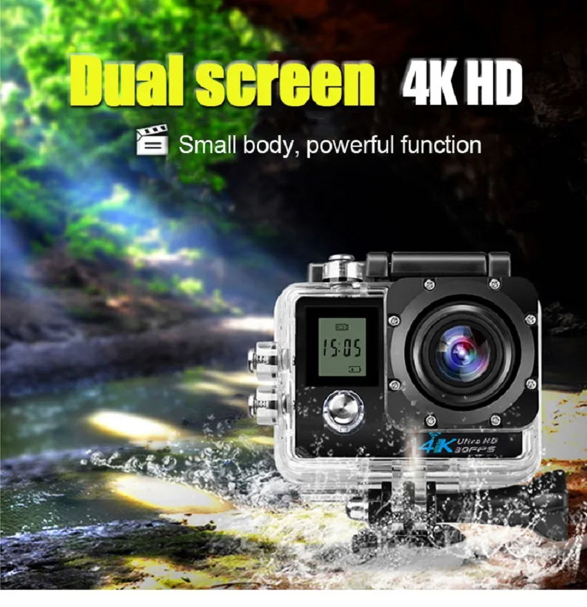 Hdking K1 Dual Screen 4k Action Camera 1080p 60 Fps Sj9000 Wifi Sport
