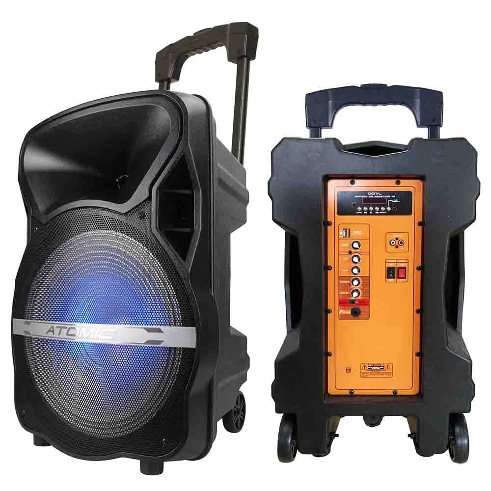 300w 15 Inch Speakers Powered Karaoke Sets Bt Sound System Tws+led