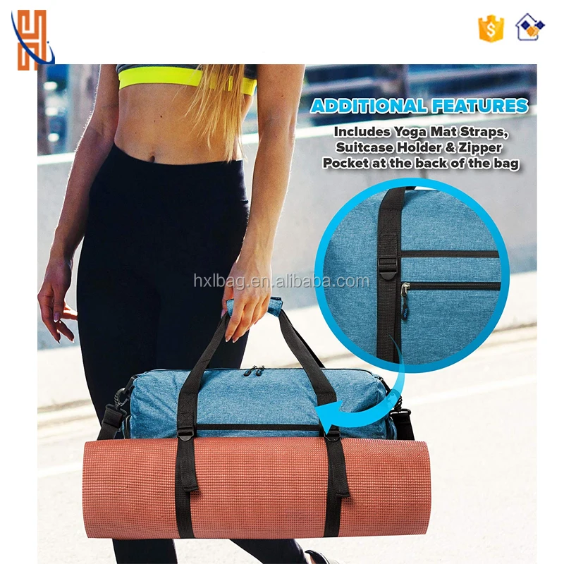 Gym Bags for Women and Men Small Packable Sports Duffle Bag for Women with Shoe Compartment and Wet Pocket 