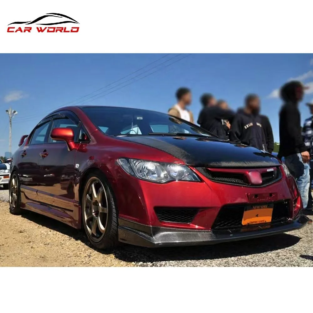 Car Front Lip for 2006-2012 Honda Civic FD2 - Js Style Carbon Fiber ...