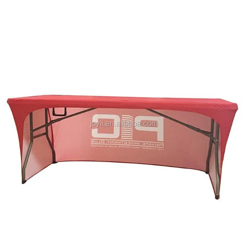 Custom Printed Fitted Stretch Rectangular Spandex Table Cover With Logo