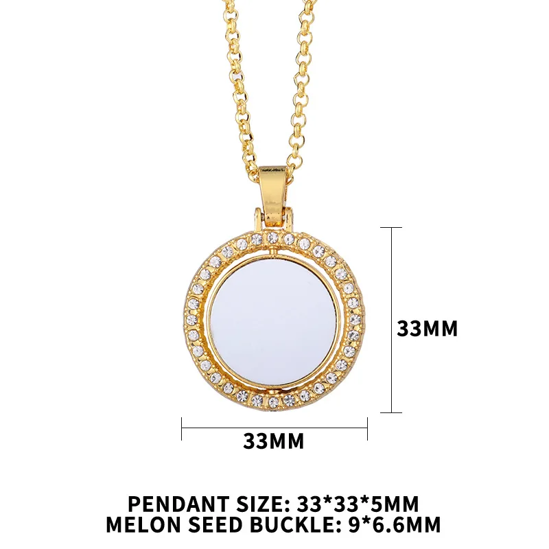 Cheap Hot Deformation Love Hot Sublimation Blank Necklace Rectangular