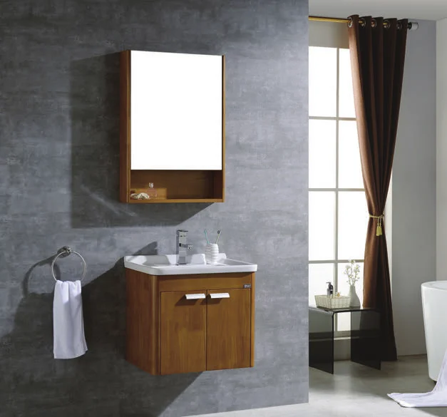 XD-810-60 Pakistan popular Modern design  ceramic basin solid wood corner Vanity bathroom cabinet with mirror