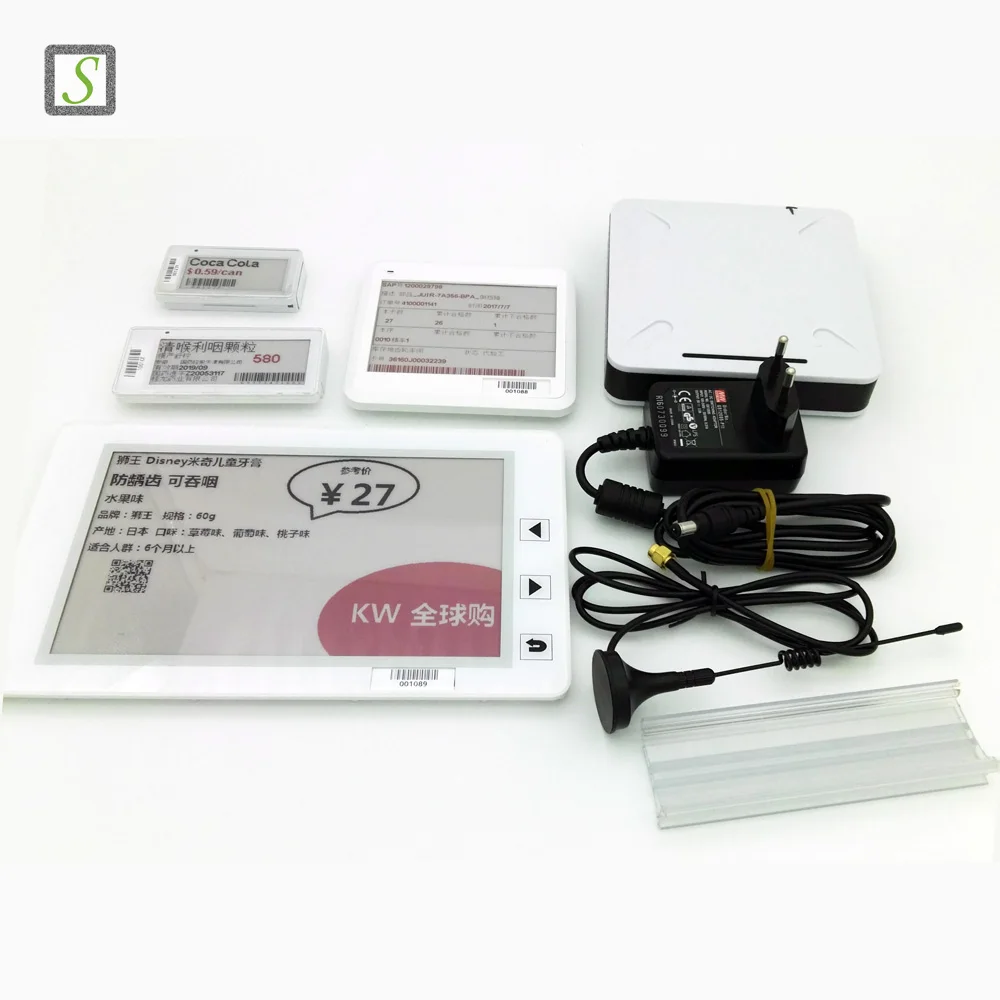 

electronic helf label demo kit,1 Set, 2-colors(b/w) / 3 colors(b/w/r,b/w/y) optional