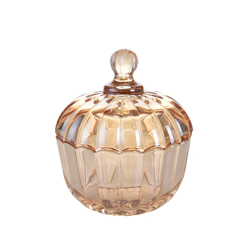 Crystal Glass Candy Jar With Lid Buy Round Glass Jars And Lids