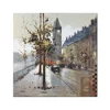 Handpainted scenery canvas london street cityscape oil paintings for home decoration