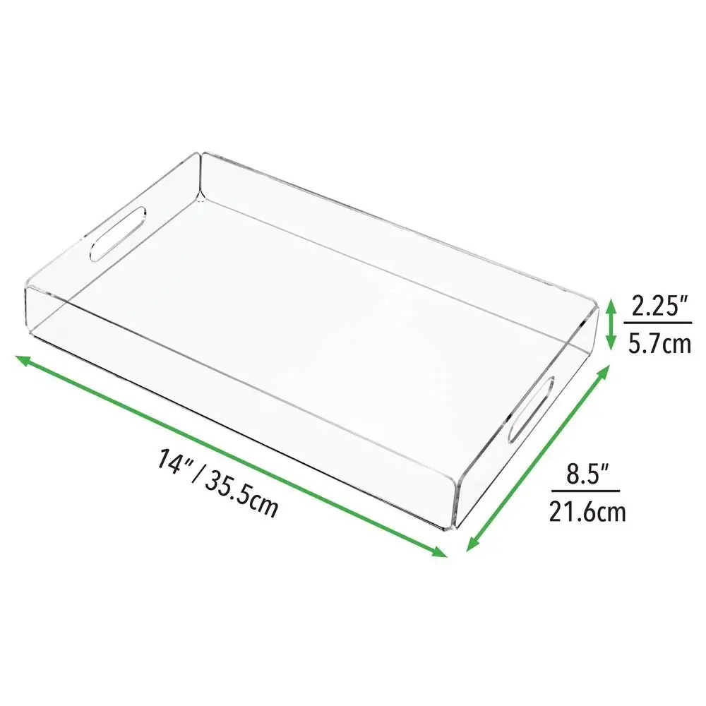 Custom Clear Square Acrylic Serving Tray With Handles Buy Acrylic