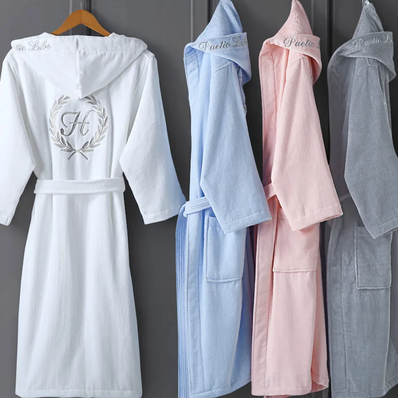 Hotel Luxury Custom Bathrobe Customizable Logo Embroidery Bathrobes Men Women Buy Luxury