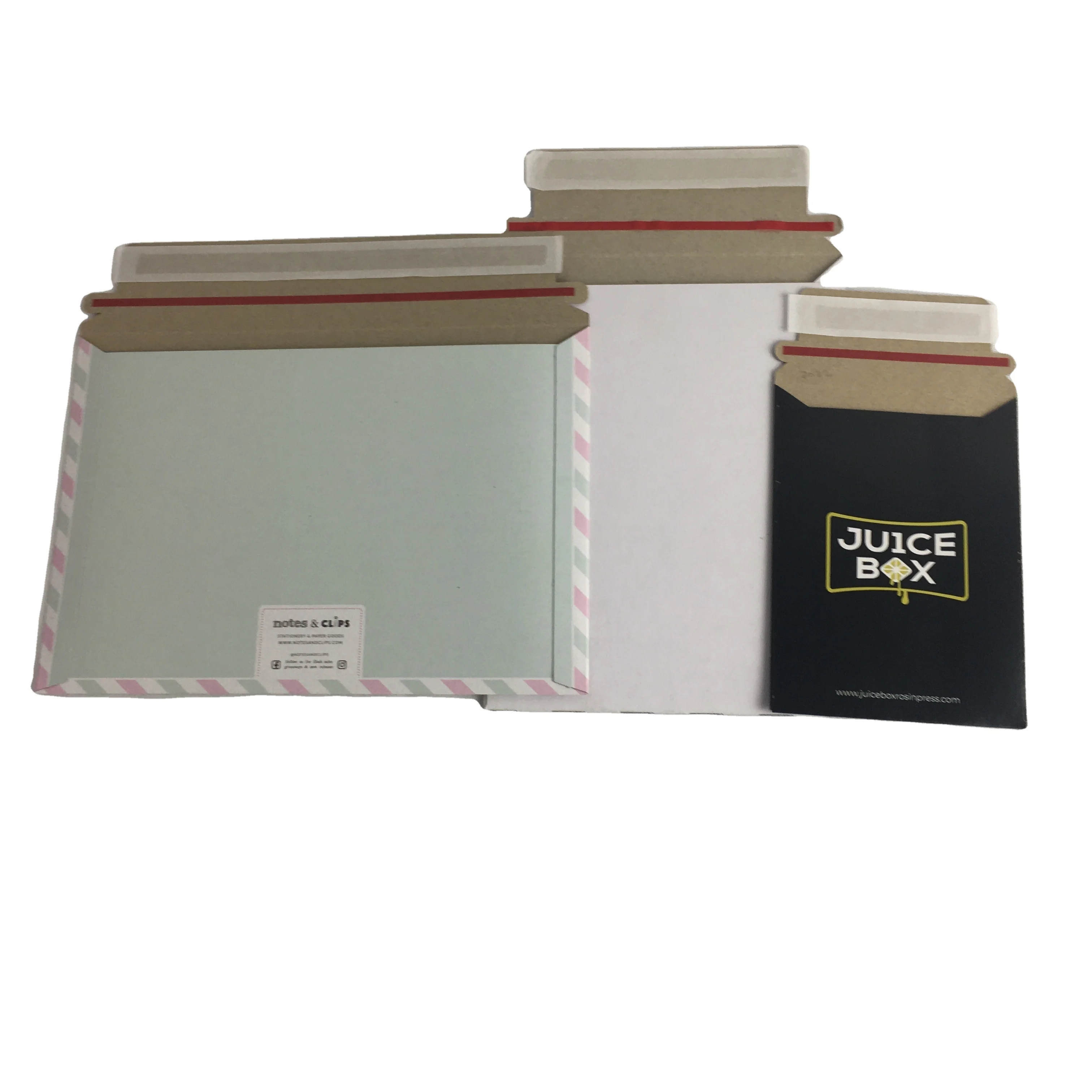 High Quality Printed Hard Cardboard Mailer Packaging Envelope Rigid