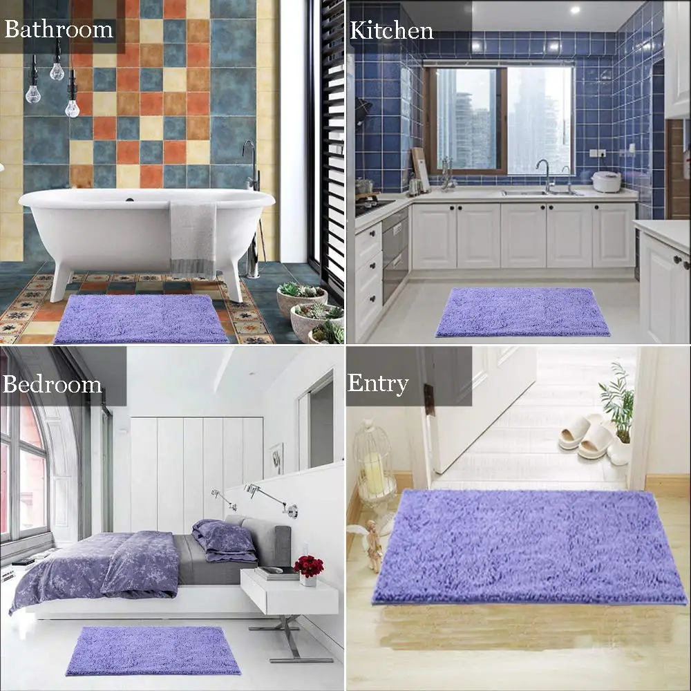 50x80cm Size Long Microfiber Chenille Bathroom Mat Bath Rug Sets Buy