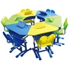 China adjustable height desk school kids furniture classroom tables and chairs set