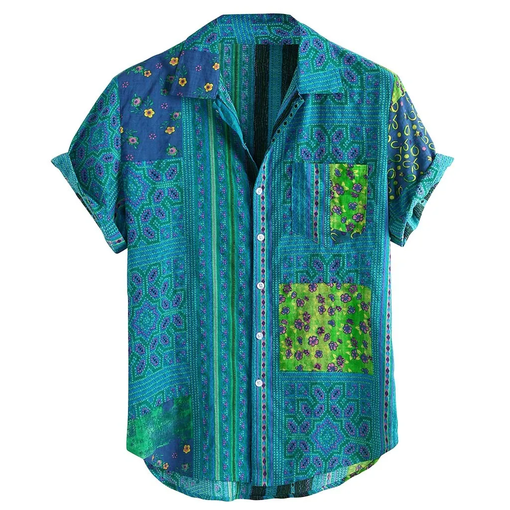 Wholesale Wholesale Hawaiian retro loose floral shirt beach men bangkok hawaiian  shirts From m.