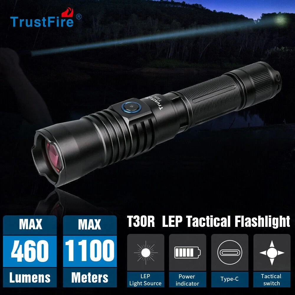 Trustfire T30R LEP Laser Flashlight - 1100M Beam Distance
