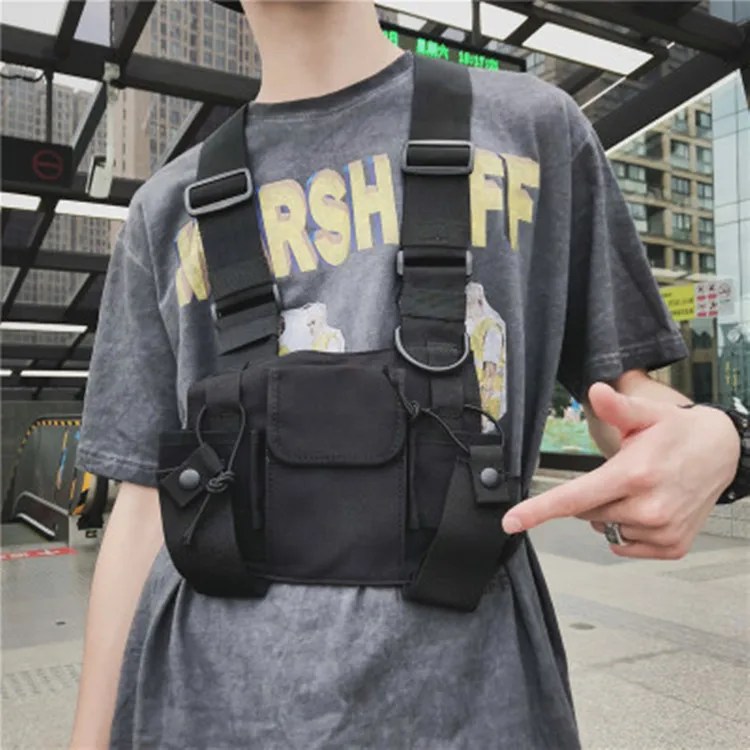 Universal Hands Free Walkie Talkie Radio Holder Vest Chest Harness Bag 