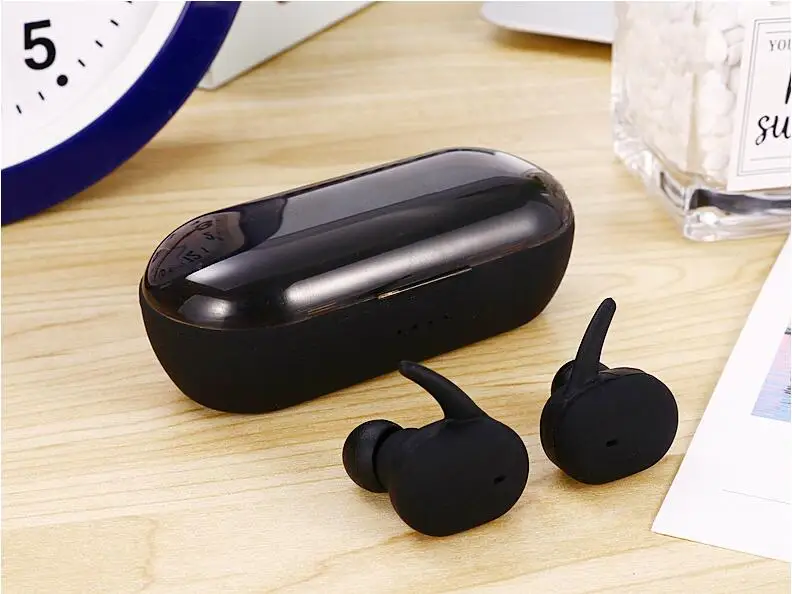 Cross-border customized new TWS4 Bluetooth Headphone 5.0 Touch Motion Biaural Belt Charging Warehouse TWS Headset TWS - ANKUX.COM
