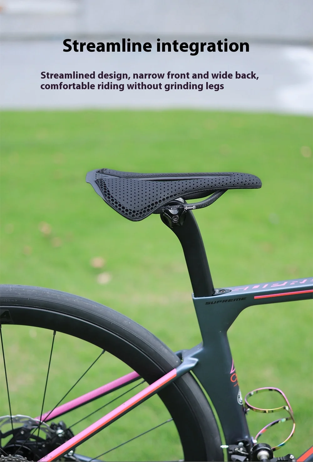 Meroca Vg R1 3D Printed Carbon Fiber Bottom Cushion T800 3K Simple Style Enhanced Shock Absorption Comfort Ventilation Function
