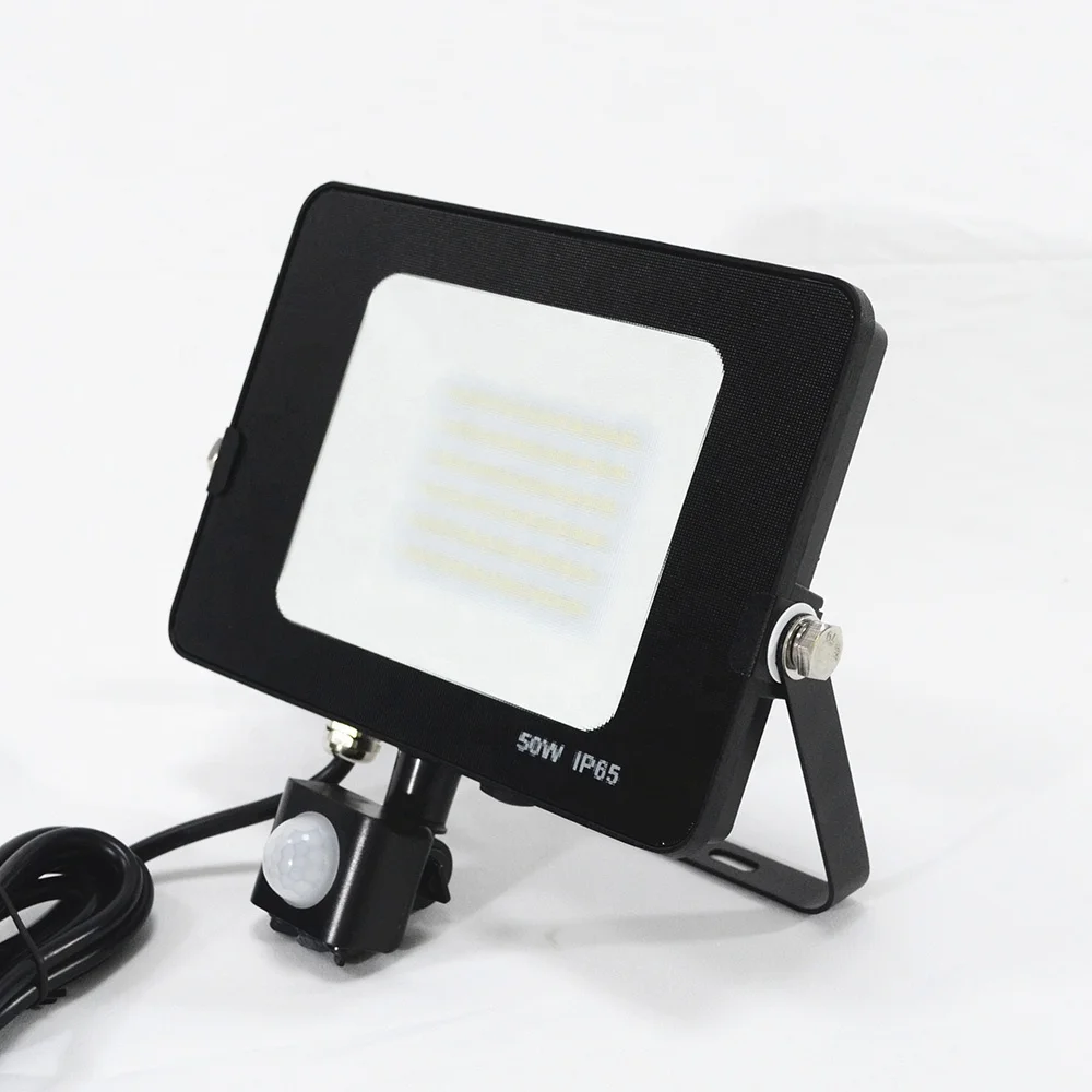 Eyes Glare Protection 3600 Lumens 30W 50W LED Outdoor Floodlight with Pir Motion Sensor