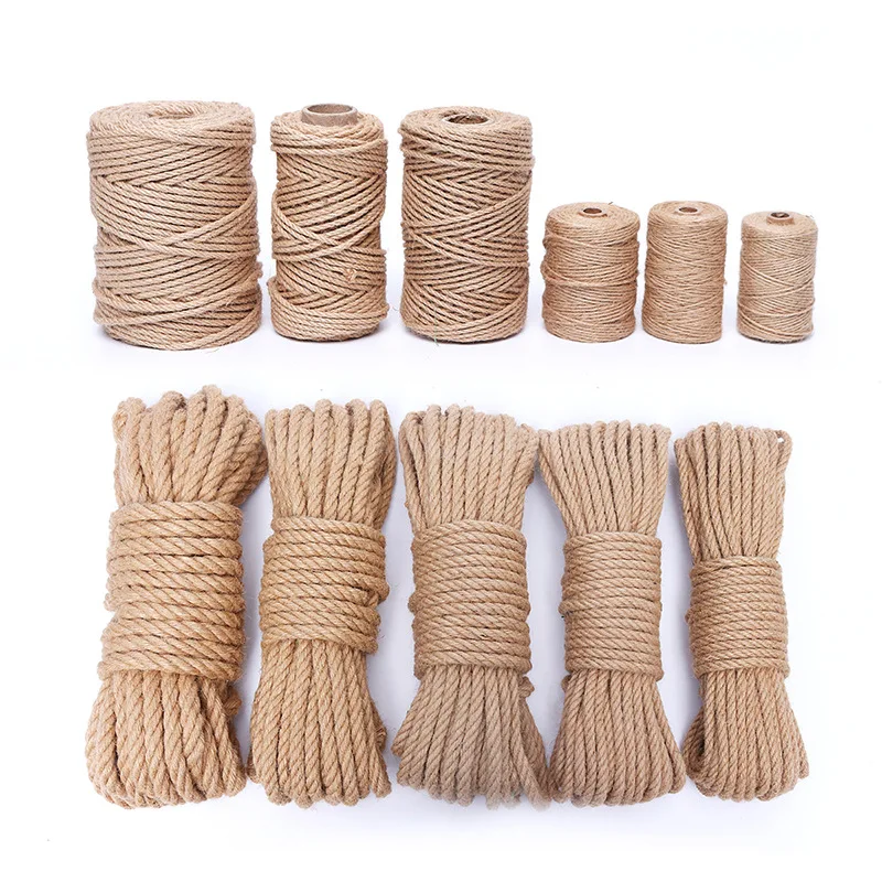 Factory Diy Jute Rope Natural Jute Twine Colorful 150mm String Cord