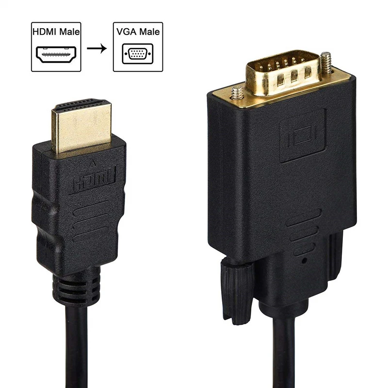 VGA to HDMI Converter VGA to HDMI Male Computer to TV HD Cable - ANKUX.COM