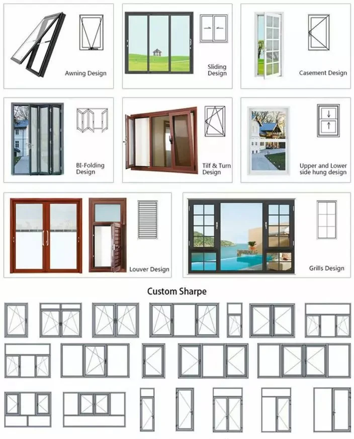 New design picture low cost aluminum frame glass wall double tempered glass sliding window and door price