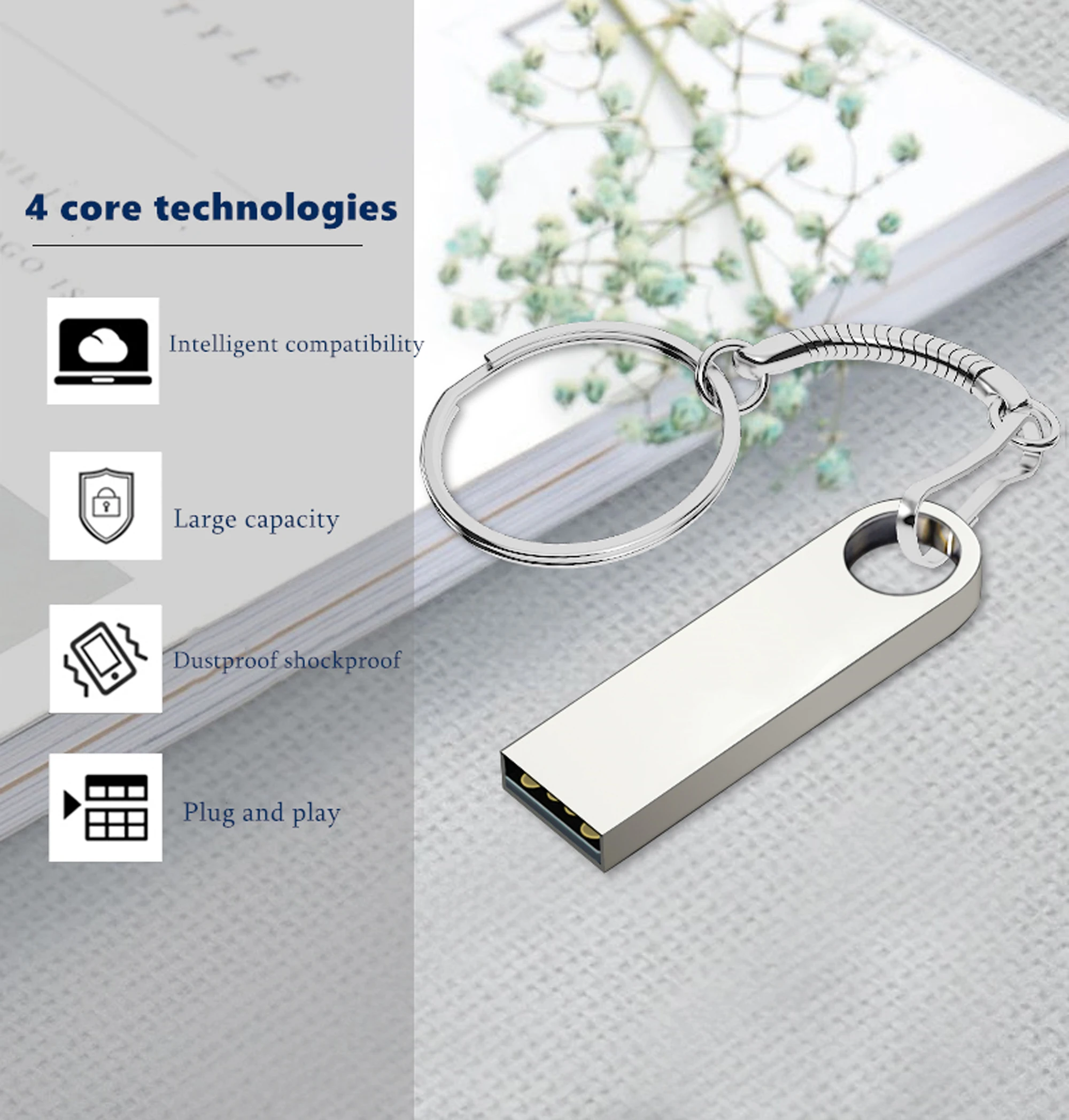 2020 new arrival metal key king usb stick flash drive free logo 32gb - ANKUX.COM