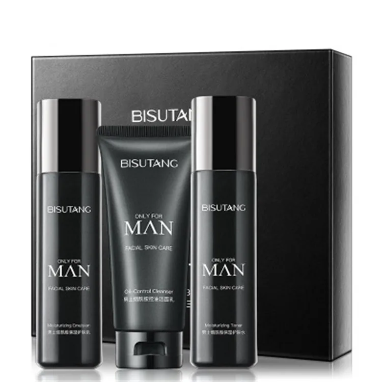 Men Brightening Skin Care Set Cleanser & Toner & Lotion Moisturizing