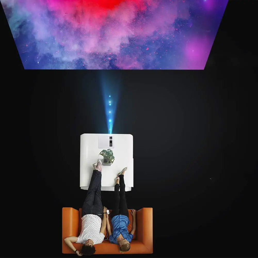 100 Inch Big Cinema Motorized Projection Screen Matt White 3d Beamer