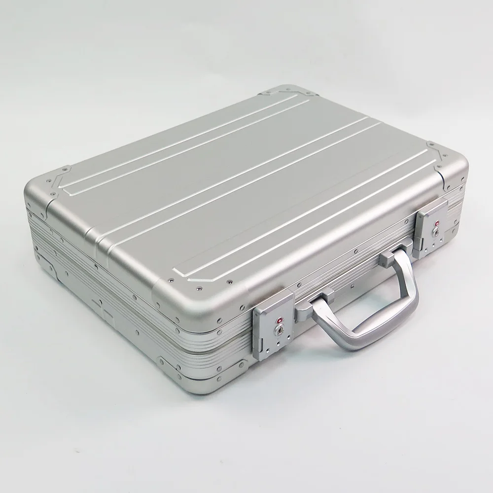 Hot Sell Silver Aluminum-magnesium Briefcase Laptop Case For Business ...