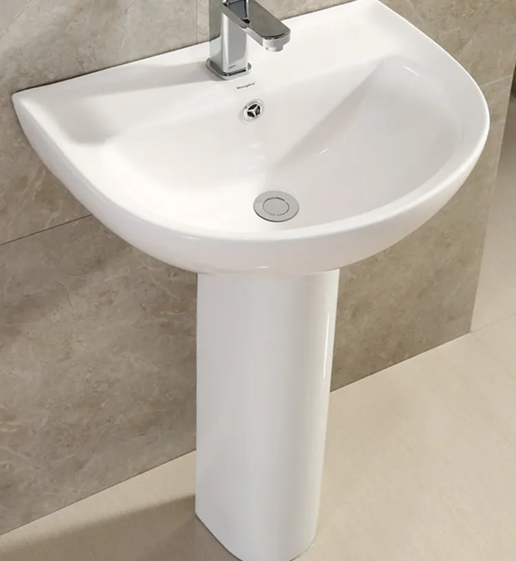 卫生洁具工厂陶瓷单件厕所洗手盆与基座